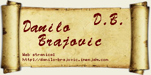 Danilo Brajović vizit kartica